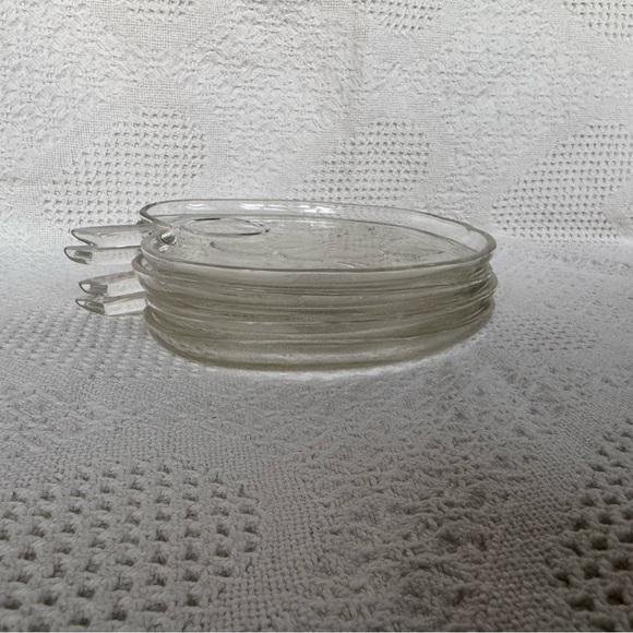 Vintage Hazel Atlas Apple Blossom Snack Plates - Picture 4 of 4